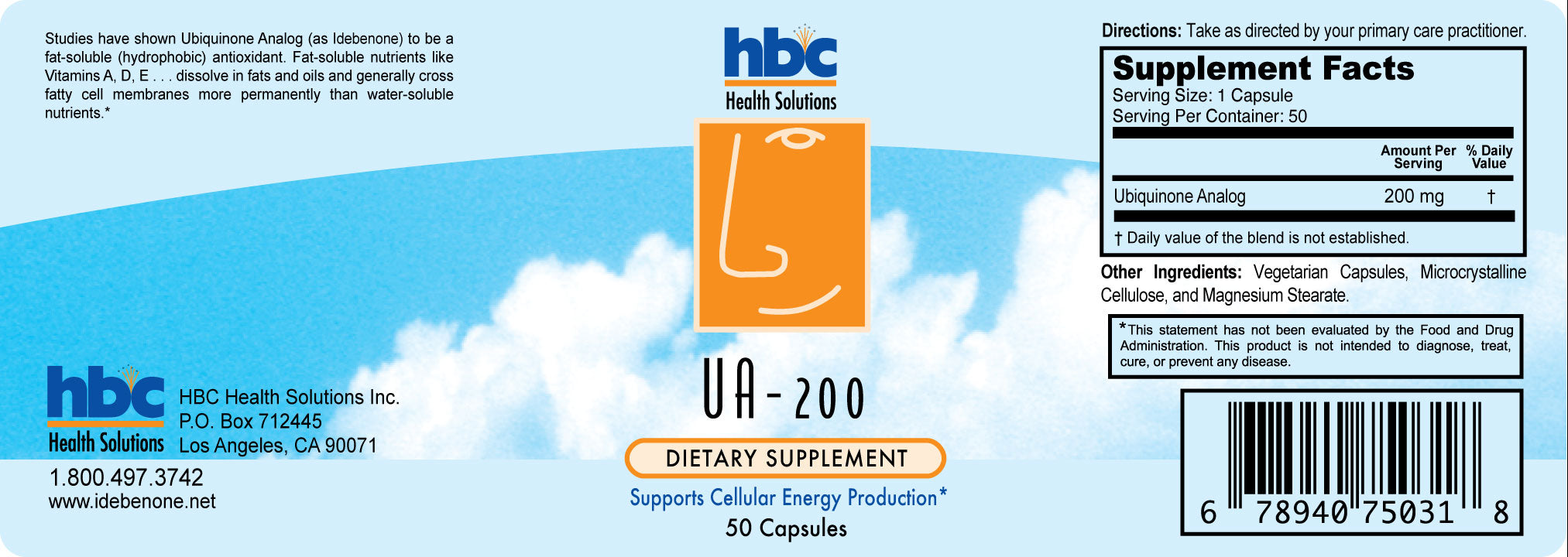 Idebenone 200mg - 50 Capsules